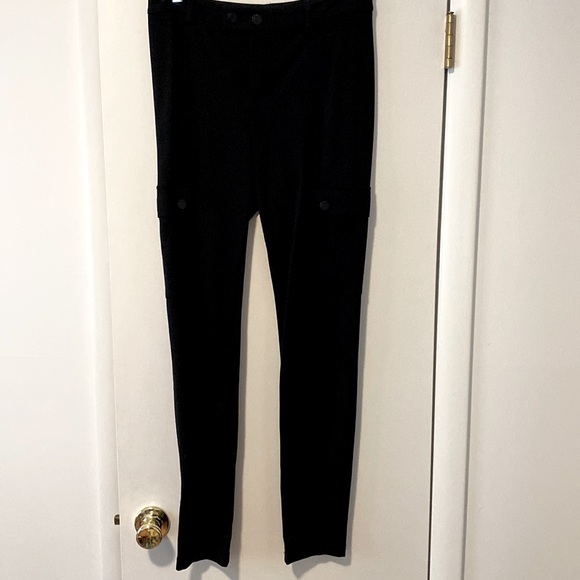 Vince Pants - Vince fitted black stretch cargo pants size 8